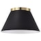 Nuvo Dover 2-Light Small Flush Mount - Black with Vintage Brass 60/7417 - alternate 2